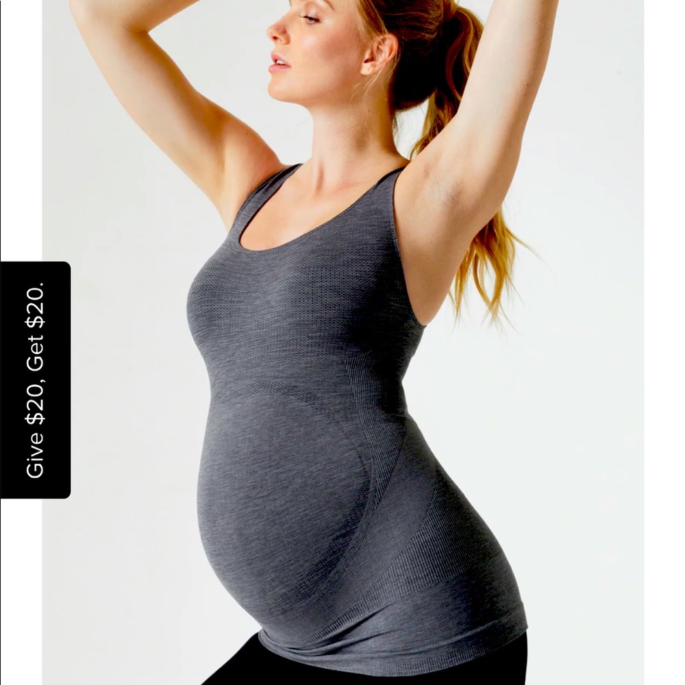New! BLANQI maternity crossback tank black